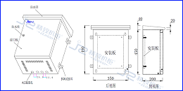 深圳室外设备箱定制厂家_室外挂墙箱350*200*450图纸